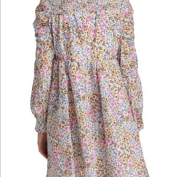 MUNTHE Womens Correct Smocked Floral Mini Dress Size 6 - Picture 7 of 16